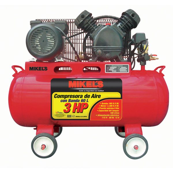 Compresor De Aire 3 Hp Con Banda 1270 Rpm Mikels México Herramientas Tienda En Linea Mikels 9555