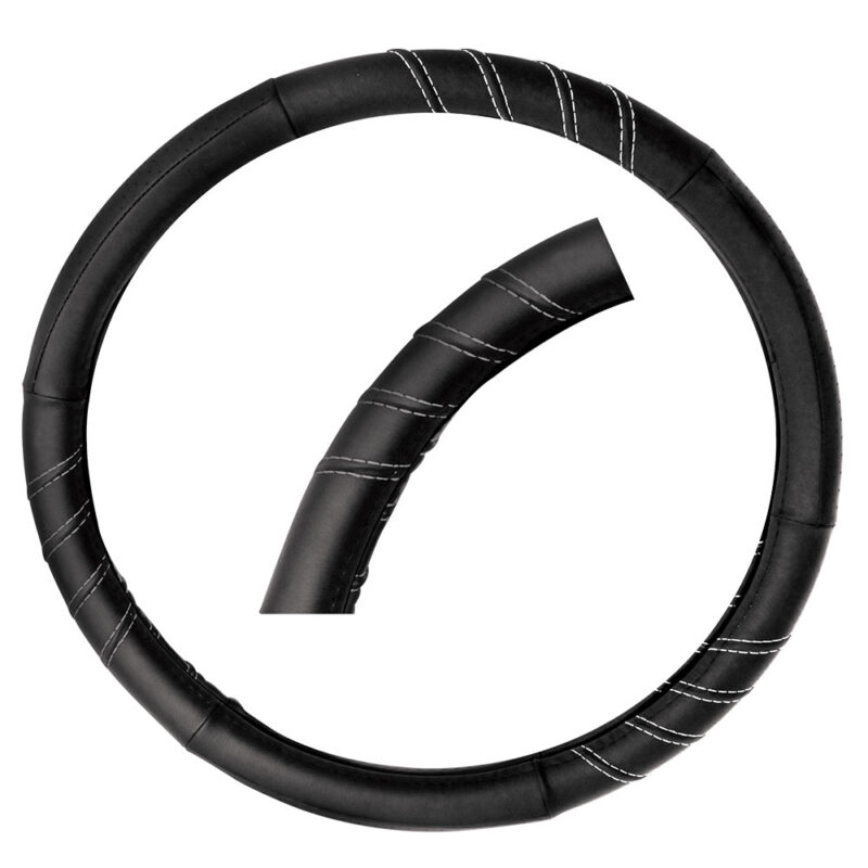 CUBREVOLANTE DE PIEL COLOR NEGRO DEPORTIVO