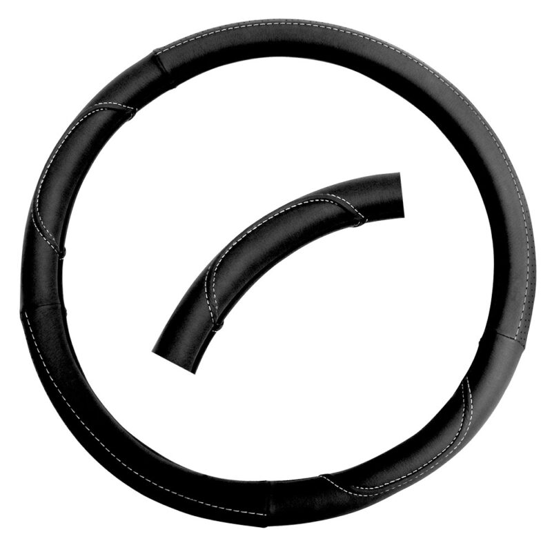 CUBREVOLANTE DE PIEL COLOR NEGRO