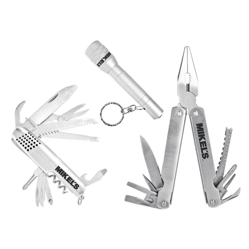 KIT MULTIHERRAMIENTA NAVAJA MULTIUSOS CON LAMPARA 3 EN 1