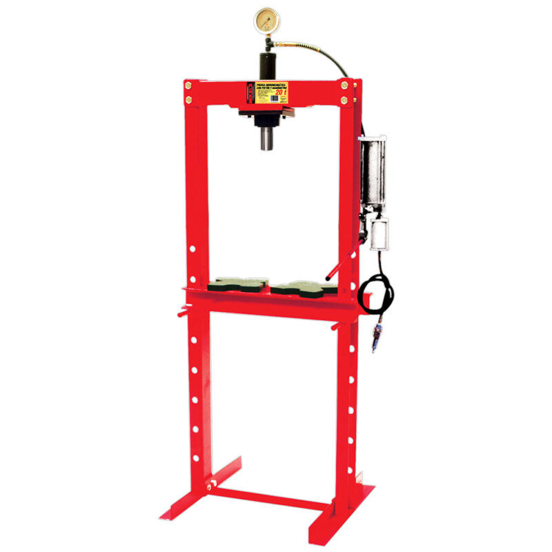 PRENSA HIDRONEUMATICA 20 T C/PISTON Y MANOMETRO