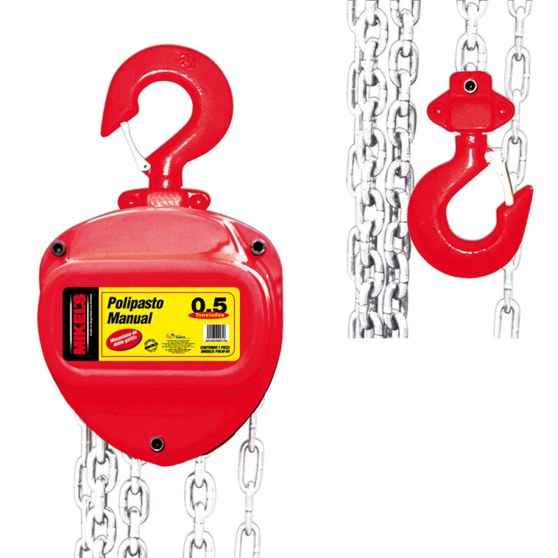 POLIPASTO MANUAL 500 kg CADENA 3 m