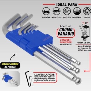 Llaves Hexagonales ALLEN Punta de Bola
