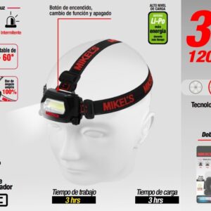 Lámpara Led Recargable tipo Minero