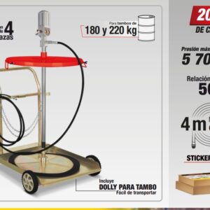 Sistema Neumático Dispensador de Grasa para Tambo