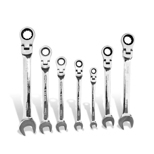 Set de Llaves combinadas con matraca flexible