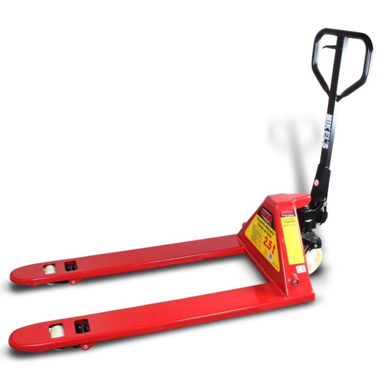 Patin hidráulico transpaleta con ruedas de nylon sistema sencillo 2.5 ton