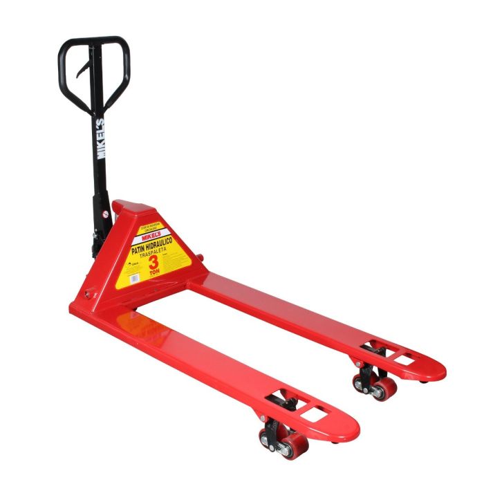 Patin hidráulico transpaleta con ruedas de poliuretano sistema tándem 3 ton