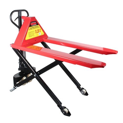 Patin hidráulico transpaleta con ruedas de poliuretano telescópica 1.5 ton