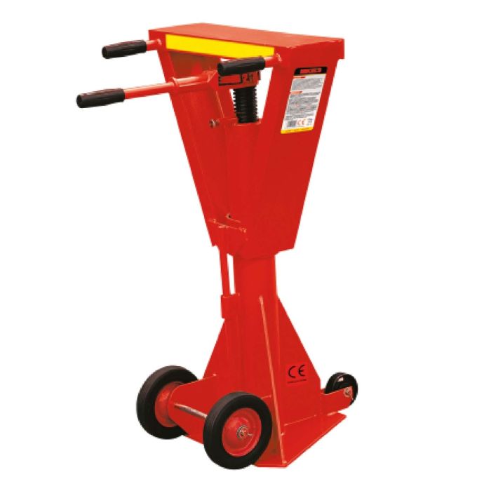 Gato estabilizador de levante tipo matraca con viga para remolque (45 ton)